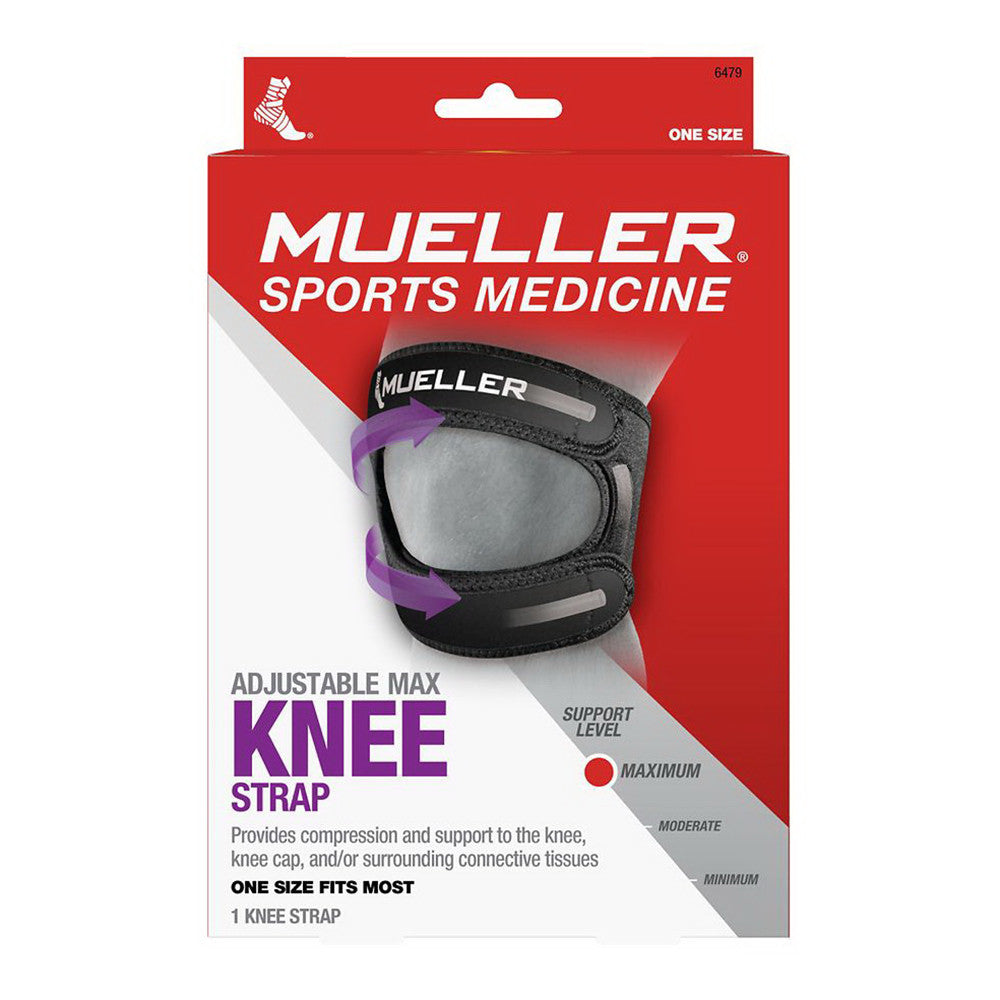 Mueller Max Knee Stap Maximun Support Level Adjustable, One Size, Fits Left or Right, 1 Ea